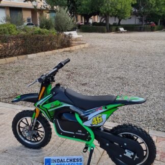 VENTA MINI MOTO DE MOTOCROSS ELECTRICA XZE 500W EN COLOR VERDE 36V CON 3 VELOCIDADES